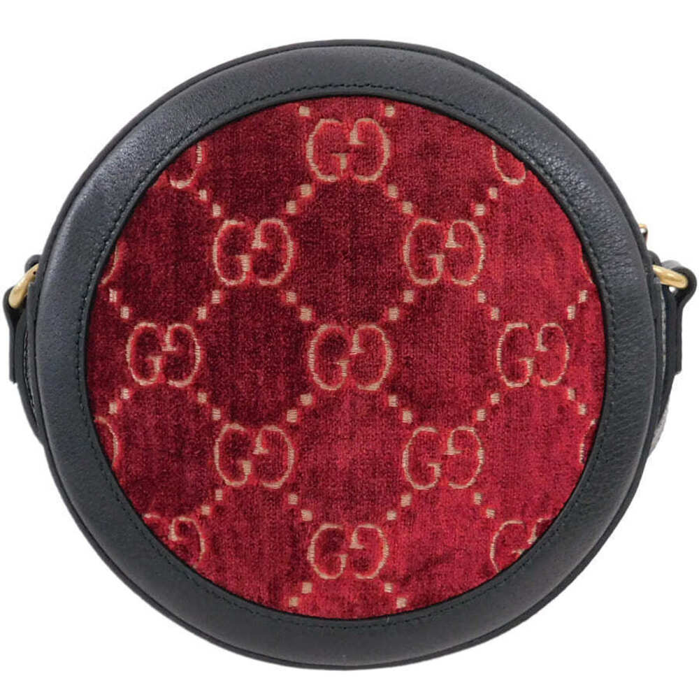 Gucci Bag Velvet GG Black Red Shoulder Bordeaux